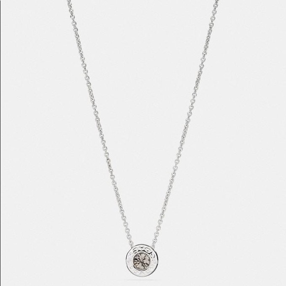 NEW - COACH Open Circle Stone Strand Necklace - Picture 1 of 2